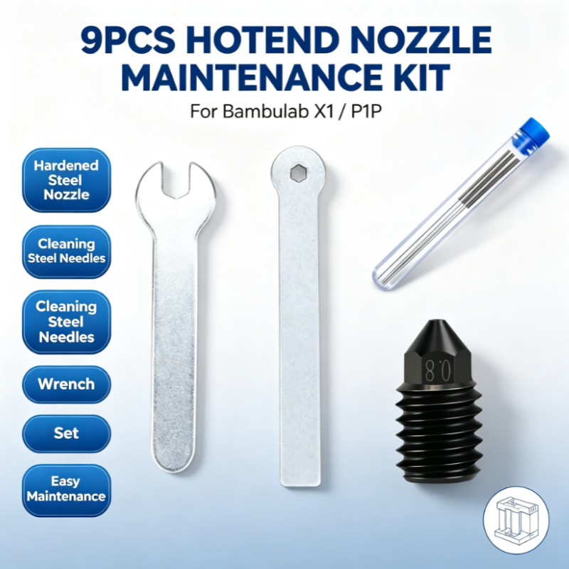 Print Head Cleaning Kit - 9pcs Hotend Print Head Kit Hardened