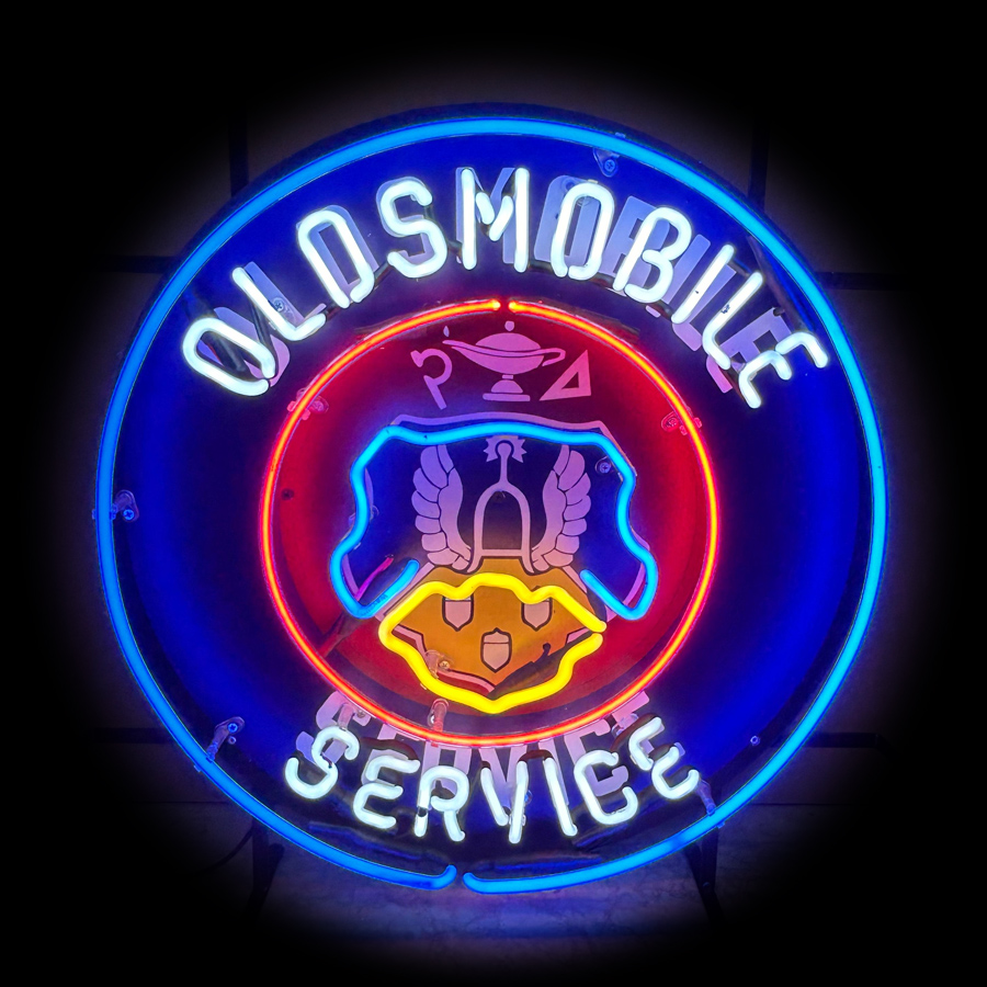Oldsmobil Gas Oil Neon Light S - Commercial Printing Icon review and price